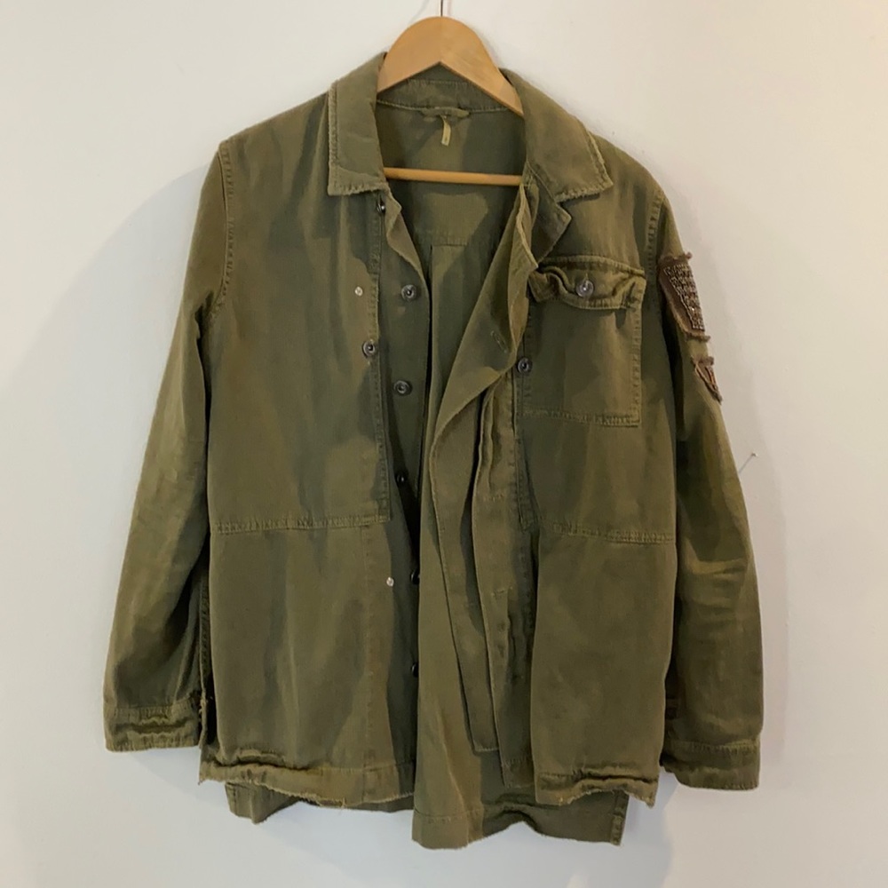 Free People Oversized Button Up Shirt/Jacket